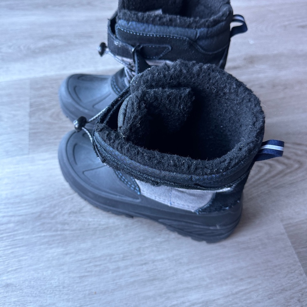 Kids Black and Gray Winter Boots